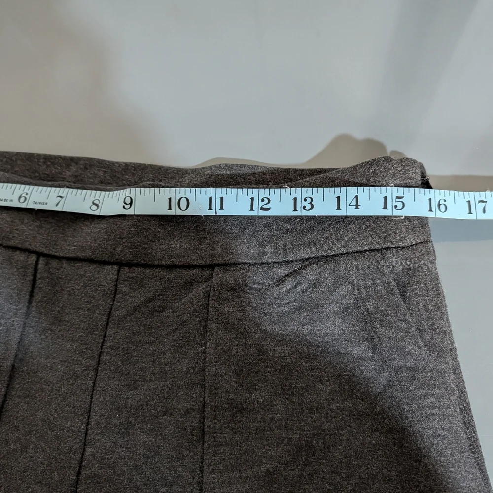 J. Crew Ponte wide-leg‎ crop with patch pockets Dark Grey